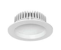 AT9012 Round 12W Dimmable Fire Rated LED Downlight White Frame / Cool White - 11426