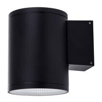 Volintas 15W 240V LED Fixed Wall Pillar Light  Matt Black / Tri-Colour - HCP-212150