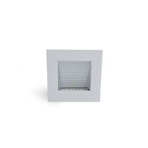 Square Recessed 2W LED Steplight - White Frame / Cool White - AT9500/WH/CW/C