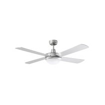 Lifestyle AC 52" Ceiling Fan With 24W Dimmable LED Brushed Aluminium / Tri-Colour - DLS1343B