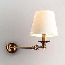 Portland Swing Arm Wall Light Brass With Shade - ELPIM50764AB