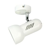 Profile 1 Light E27 Adjustable Spotlight with Switch White - LF500/1S WH
