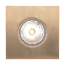 Deka 3 Watt 12V Square LED Deck/Inground Light Brass / Warm White - 19440+19458