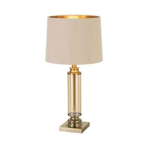Dorcel 1 Light Table Lamp Antique Brass / Amber - Dorcel TL-ABAM