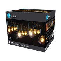 Festoon 20 Meter LED Party Light Kit Black / Warm White - LPL20MBC