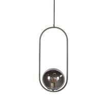 Lucy 1 Light Oval Pendant Large Nickel - LUCY OVAL LGNK