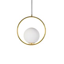 Lucy 1 Light Round Pendant Gold - LUCY ROUND LGGD