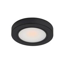 High Power Surface Mounted 3W LED Cabinet Light Black / Warm White - SLED-UC3-BL + SLED-DR-BL