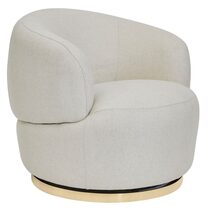 Tubby Swivel Occasional Chair Natural Linen - 31997