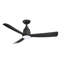 Kute 44" DC Ceiling Fan With 14W Dimmable Cool White LED Light & Remote Control Black - KUT44BKLED