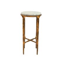 Aries Round Marble Side Table Gold - FUR2513G
