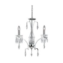Clarion 3 Light Crystal Chandelier Chrome - CLARION PE-CH