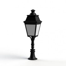 Avenue 3 N° 6 35W LED Bollard Light Dark Black & Opal PMMA IP44 / Warm White - 103025000