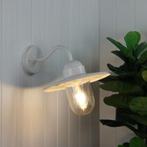 Alley Retro Outdoor Wall Light White - OL7880WH
