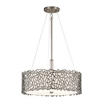 Silver Coral Duo-Mount Pendant Classic Pewter - KL/SILCORAL/P/A