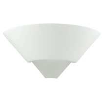 Belfiore Frosted Glass 240V E27 Raw Ceramic Wall Light - 11051