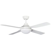 Discovery AC 48" Ceiling Fan with 15W Dimmable LED Light White / Tri-Colour - MDF1243W