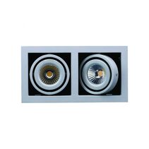 Double Frame 12W Dimmable LED Silver / Warm White - LDL-GIM2-SI