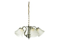 Laila 5 Light Pendant Frosted Glass/Satin Nickel - ML61205SN