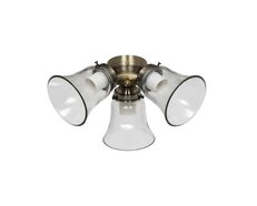 3 Light Ceiling Fan Light Kit Antique Brass - 24310