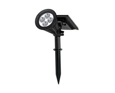 Garden Spot Light with Attached Solar Panel Black / Warm White - SLDGS0053-WW
