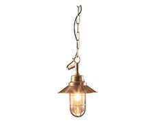 Rutherford Outdoor Hanging Lamp Antique Brass IP54 - ELPIM51277AB