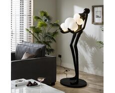 Art Body Statue Decorative Floor Lamp Female Juggling Lights Black / Warm White