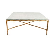 Aries Square Marble Coffee Table Gold - FUR2515G