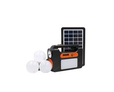 Solar Powered 10W 3 Light Portable LED Lighting System with Radio and Remote - SLDPLSFM-10W/LED
