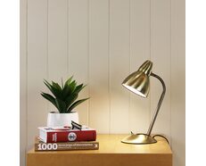 Trax Adjustable Metal Desk Lamp Antique Brass - SL98401AB
