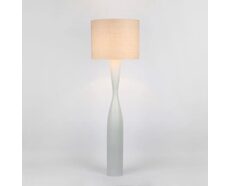 Callum Floor Lamp White With Natural Shade - KITMRDLMP0029N