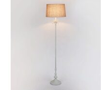 Casablanca Floor Lamp White Base With Shade - ELANK58785FLWHT
