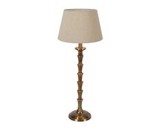 Jordan Table Lamp Antique Brass With Dark Natural Shade - ELPIM31320AB