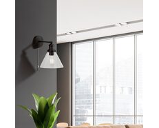 Clifford Decorative Wall Light With Pull Switch Black - WL1277-BL