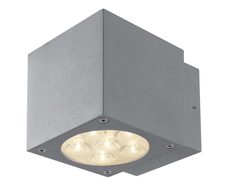 Silver 6W LED Fixed Wall Pillar Spot Light - 240V - EX2381/1