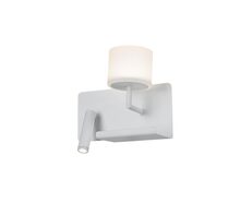 Oriented 9W LED Right Hand Interior Wall Light Matt White / Warm White - Vigor