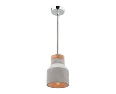Moby Concrete Small Pendant Light With Timber - MG4031S