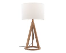 Vienna Table Lamp Natural Timber Tripod O-Ring - WT4901