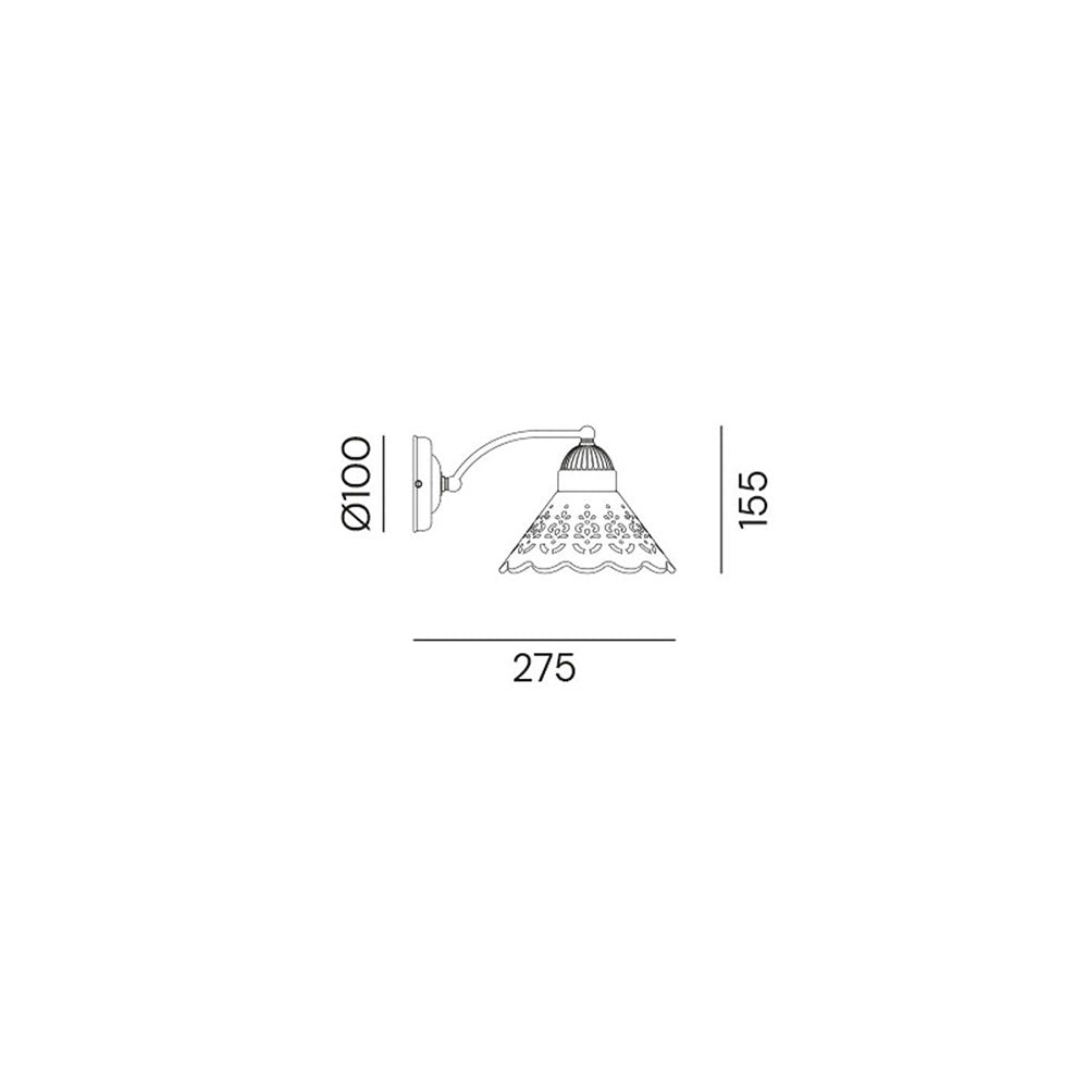 Fior Di Pizzo Angle Wall Light - 065.17.OC