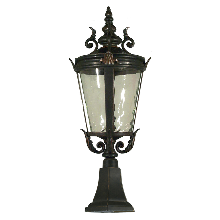 Albany Medium Pillar Mount Antique Bronze IP44 - LOI1000028