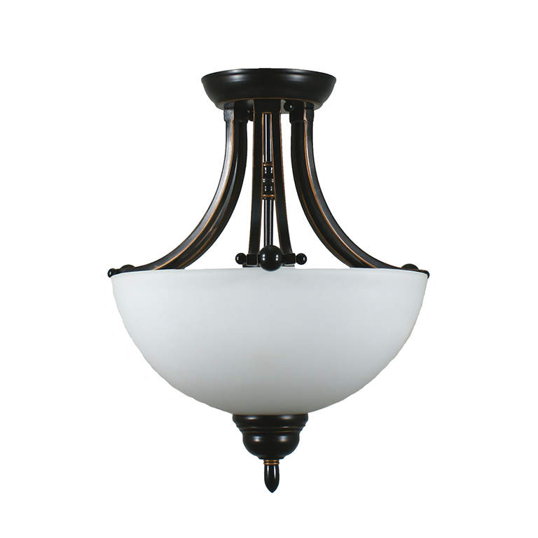 Houston 2 Light Semi Flush Mount Bronze - LOI1000258