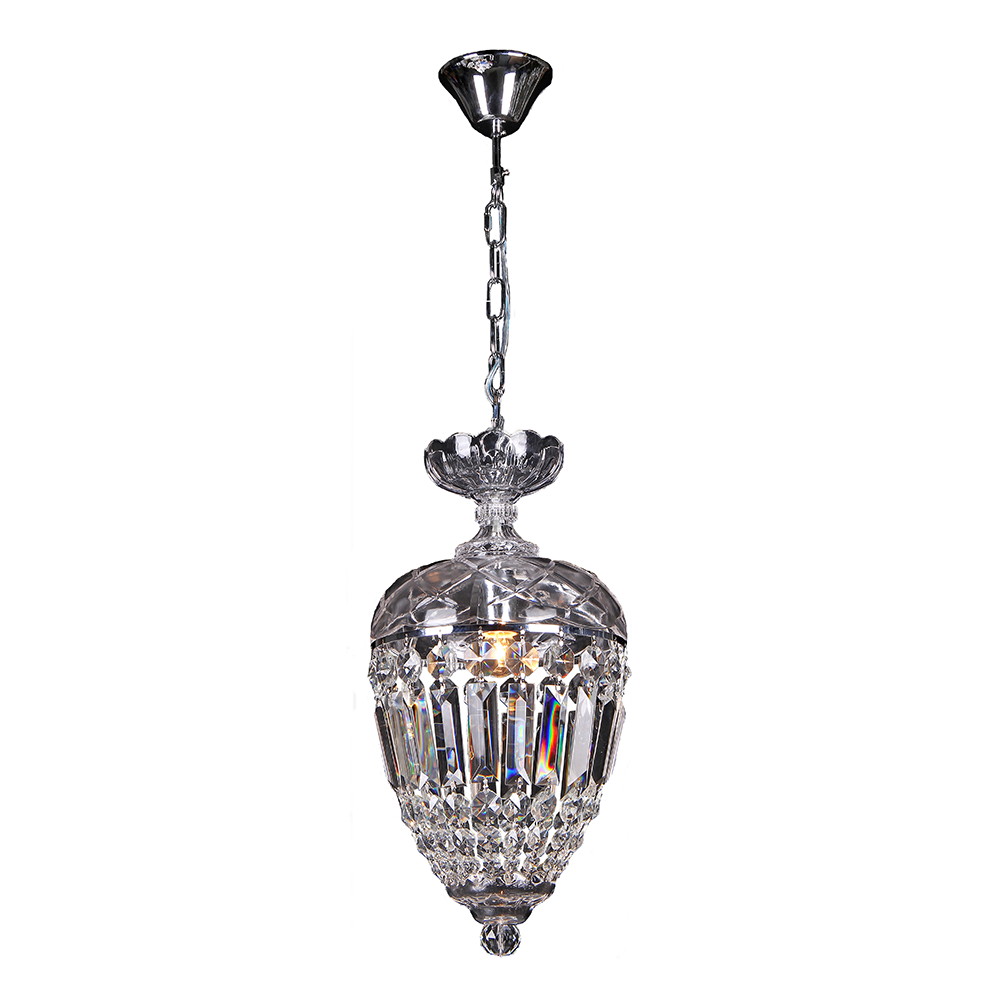 Mozart 1 Light Crystal Basket Chrome - LOI1000341