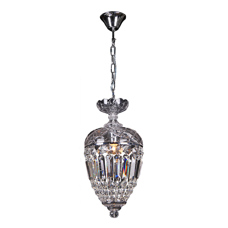 Mozart 1 Light Crystal Basket Chrome - LOI1000341