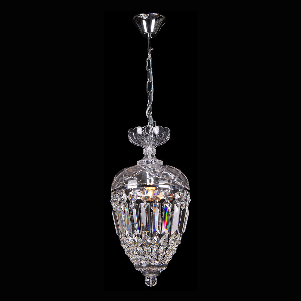 Mozart 1 Light Crystal Basket Chrome - LOI1000341
