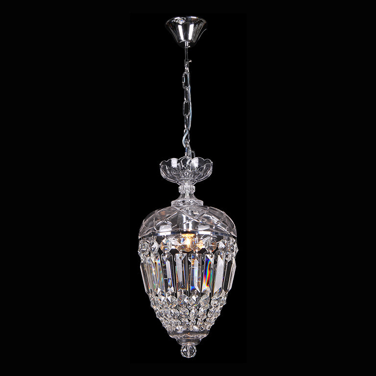 Mozart 1 Light Crystal Basket Chrome - LOI1000341