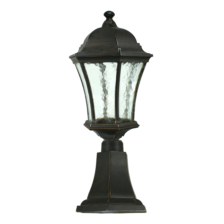 Strand Small Pillar Mount Antique Bronze IP44 - LOI1000493