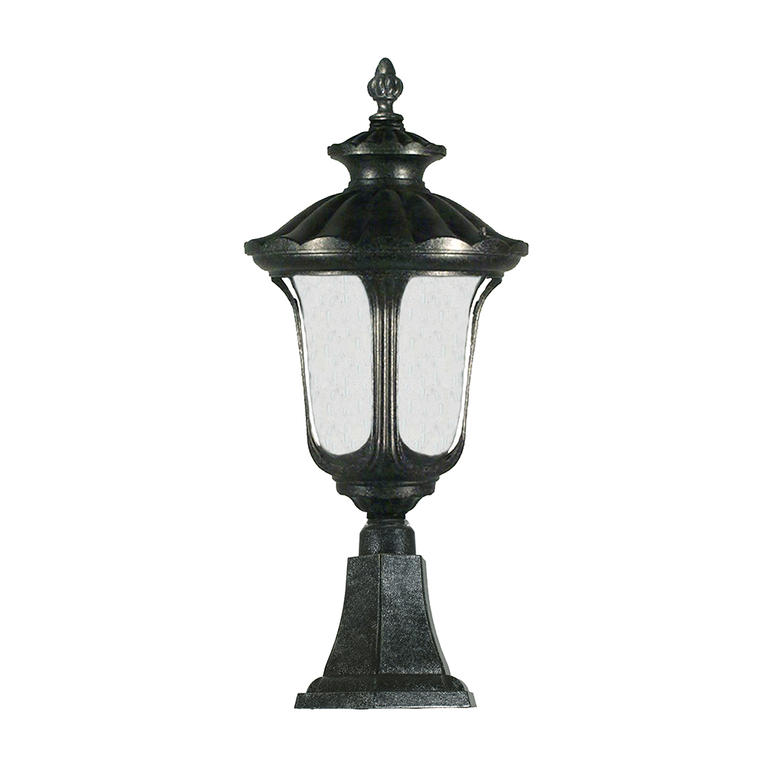 Waterford Medium Pillar Mount Antique Black IP44 - LOI1000564