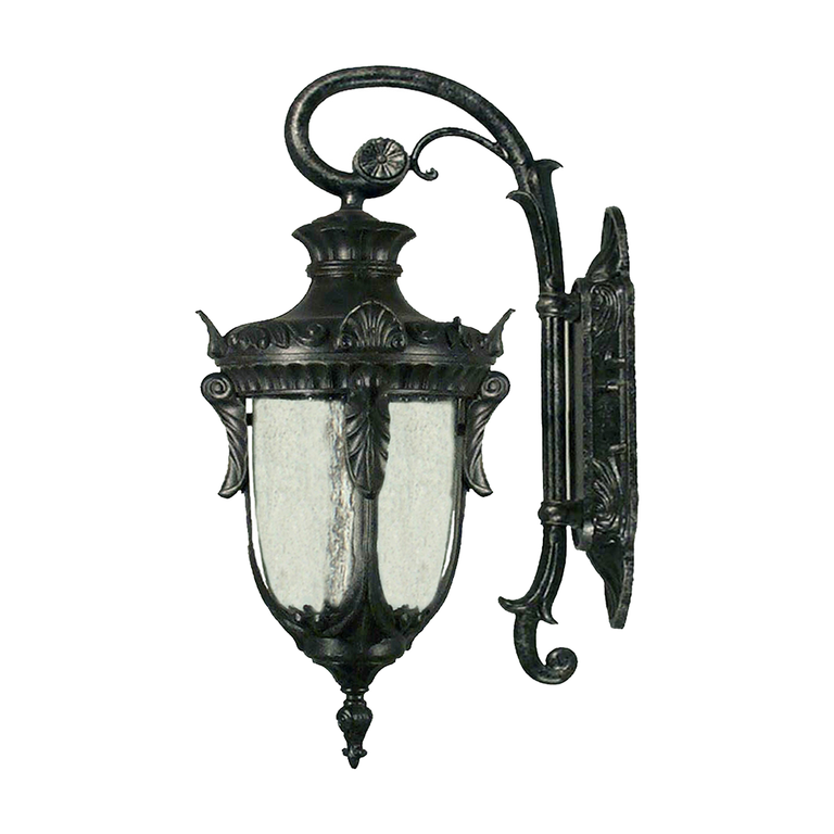Wellington Medium Outdoor Wall Light Antique Black IP44 - LOI1000584