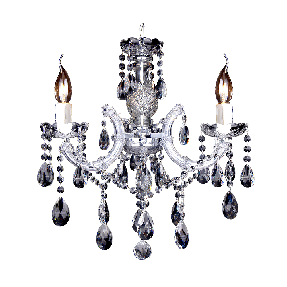 Zurich 3 Light Crystal Chandelier Chrome - LOI1000606