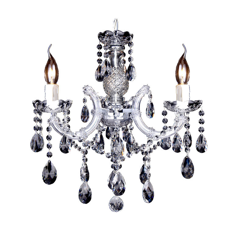 Zurich 3 Light Crystal Chandelier Chrome - LOI1000606